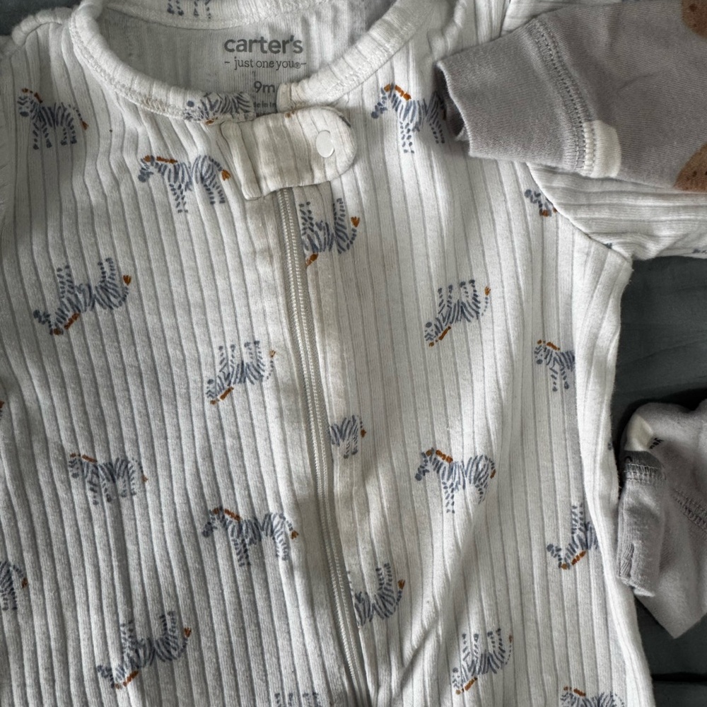 Carter's Unisex Footie Bundle in Blue, Cream, Green, Navy - Picture 8 of 8